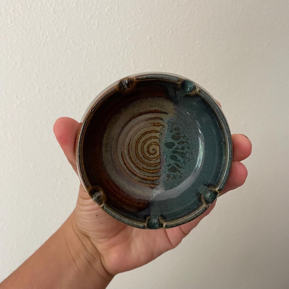 60s 70s vintage MCM pottery ashtray robert maxwell mid century modern boho